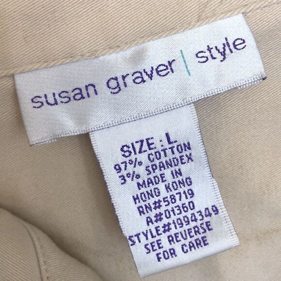 Susan Graver Women’s L beautiful jacket with floral embroidery ~ Cottagecore - Picture 6 of 13